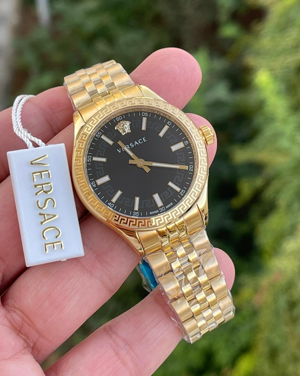Versace Gold Siyah Kadran Hellenyium Bayan Kol Saati L-860